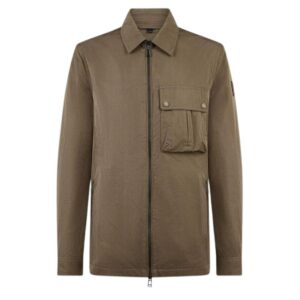 BELSTAFF Drome Cotton Gabardine Major Brown Overshirt