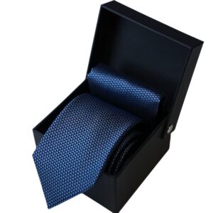 Blue Tie and Pocket Square Set