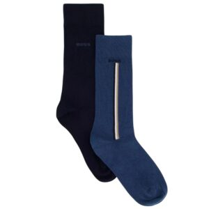BOSS 2-PACK BLUE ICONIC SOCKS