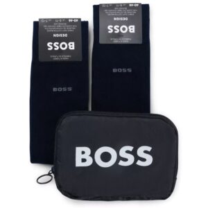 BOSS 2 PACK GIFT PACK DARK BLUE SOCKS WITH CARRY CASE