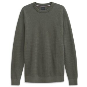Bugatti Green Diamond Weave Crew Neck Jumper