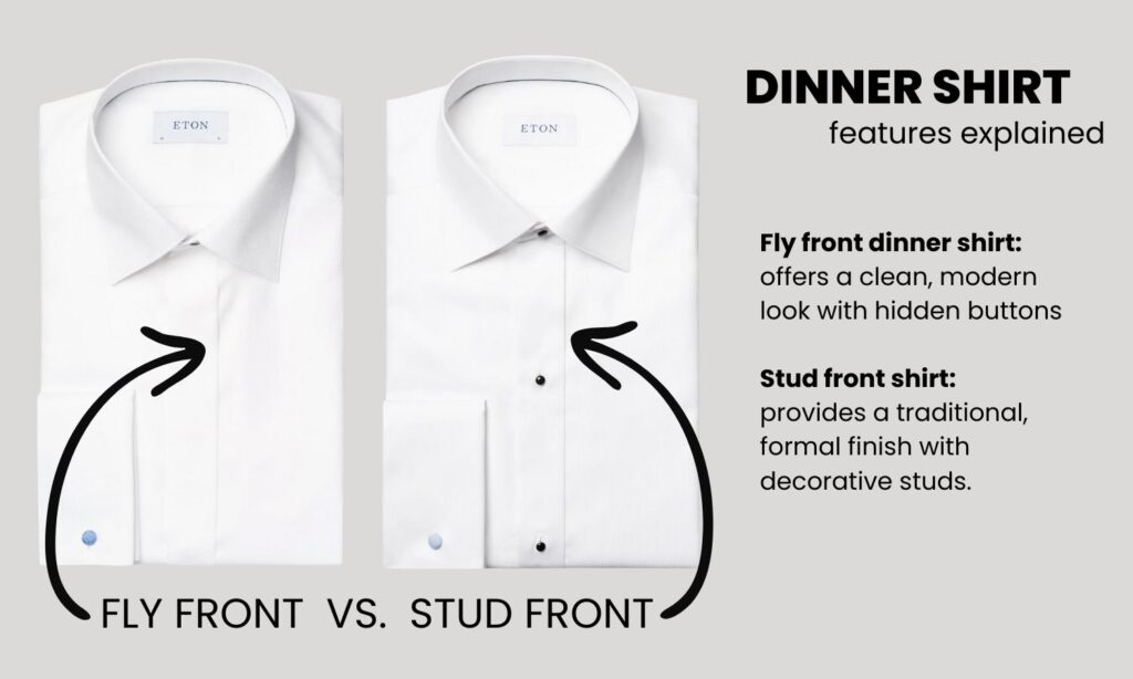 Dinner shirt features explained