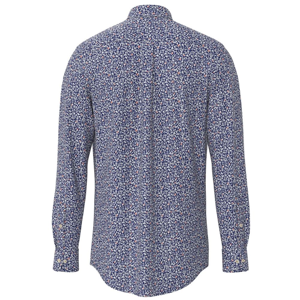 Blue Flower Print Shirt