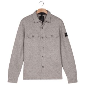Giordano Flannel Buttoned Grey Overshirt