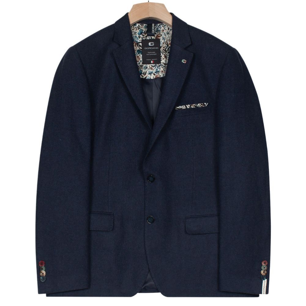Giordano Robert Wool Blend Blue Jacket