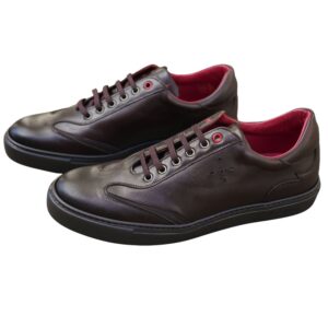 Jeffery West Dark Brown Trainers - Brown Leather Trainers