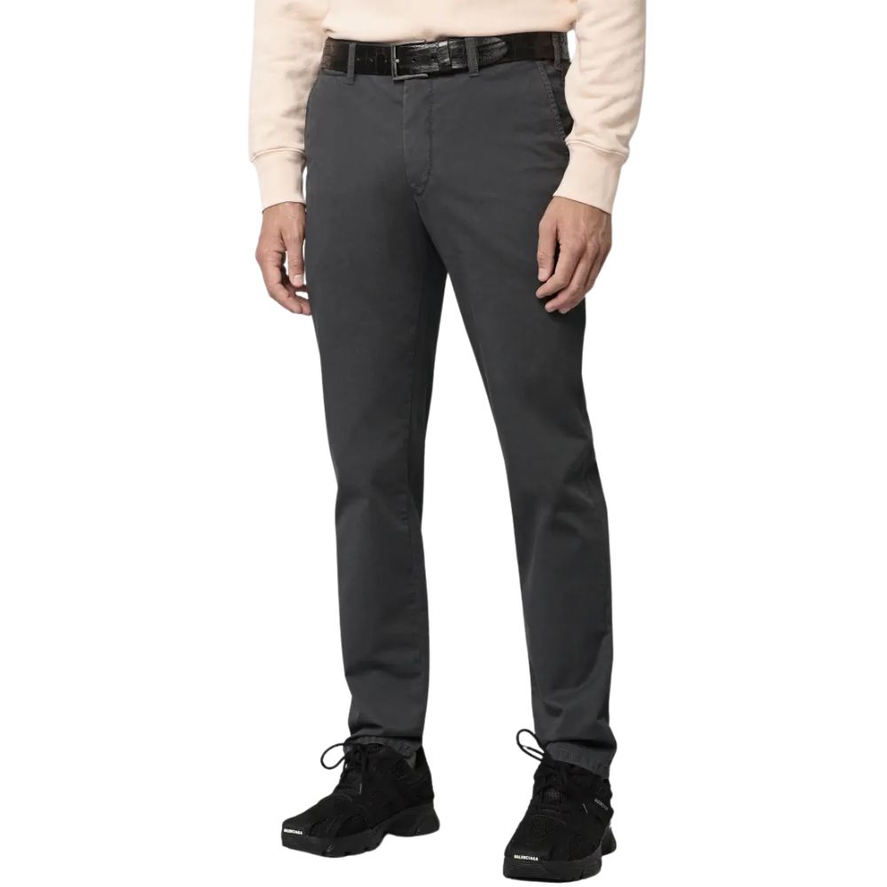 Meyer M5 Dark Grey Stretch Fabric Chinos