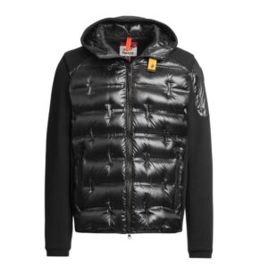 PARAJUMPERS Gyles Hooded Black Hybrid Jacket