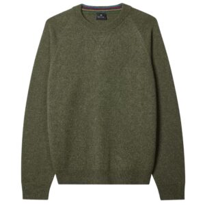 PAUL SMITH Green Merino Wool Crew Neck Sweater