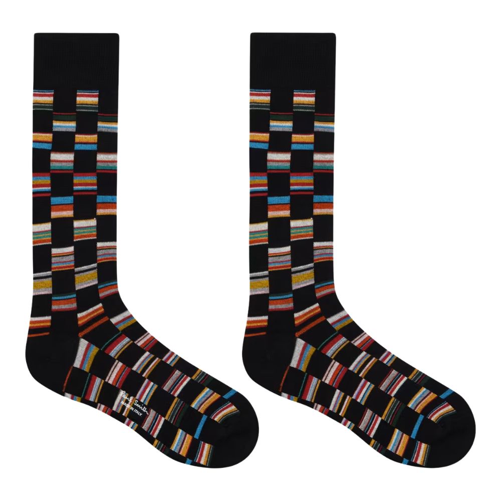 PAUL SMITH Signature Stripe Check Ribbed Socks