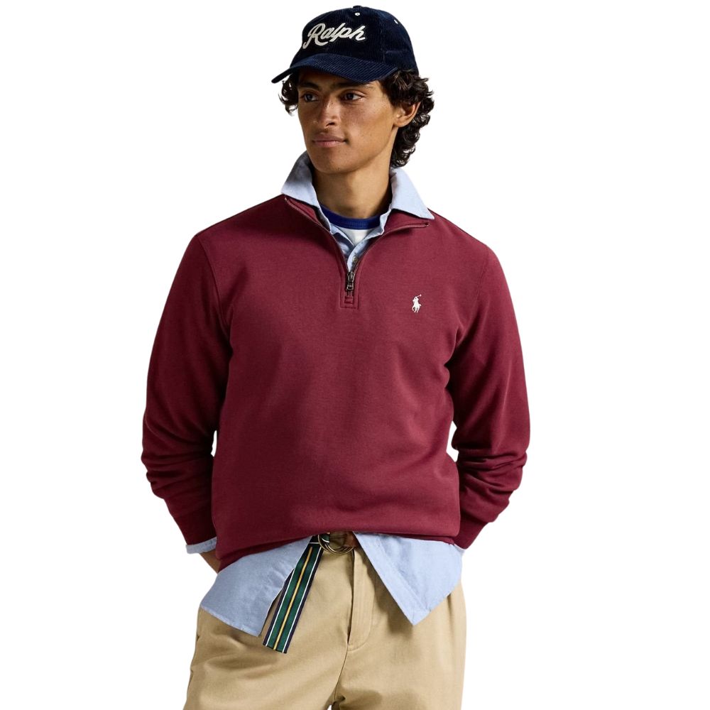 POLO RALPH LAUREN Double-Knit Wine Quarter-Zip