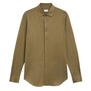 Pal Zileri Light Brown Stretch Cotton Jersey Shirt