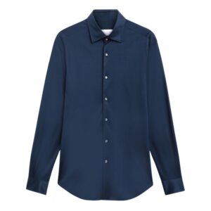 Pal Zileri Navy Stretch Cotton Jersey Shirt
