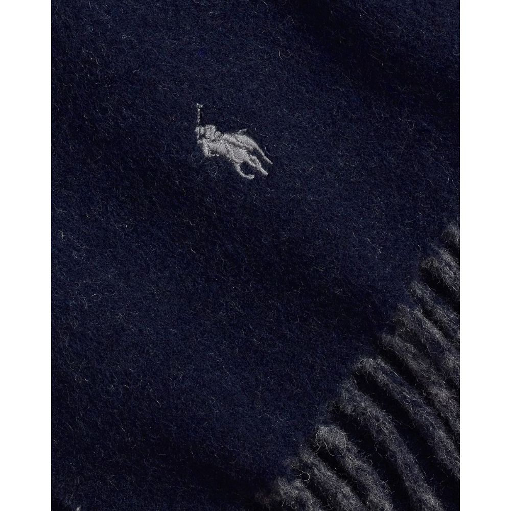 Navy Wool Scarf