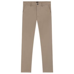 BOSS Dark Beige Slim Fit Cotton Chinos
