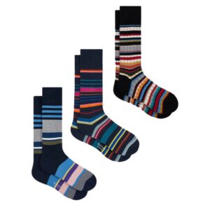 PAUL SMITH 3 PACK MULTI STRIPE SOCKS