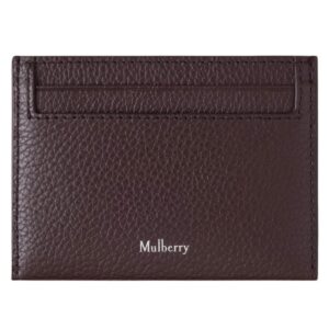 Mulberry Ebony Card Holder in Small Classic Grain