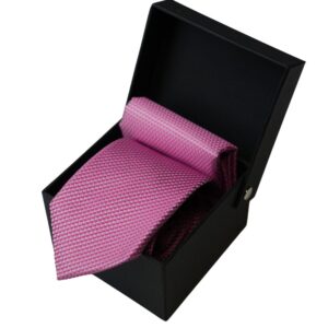 Pink Tie and Pocket Square Set