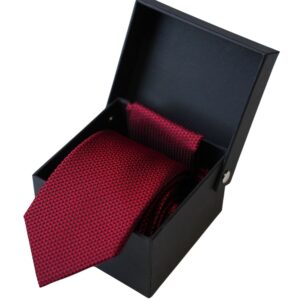 Red Tie and Pocket Square Set