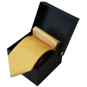 Yellow Tie and Pocket Square Set