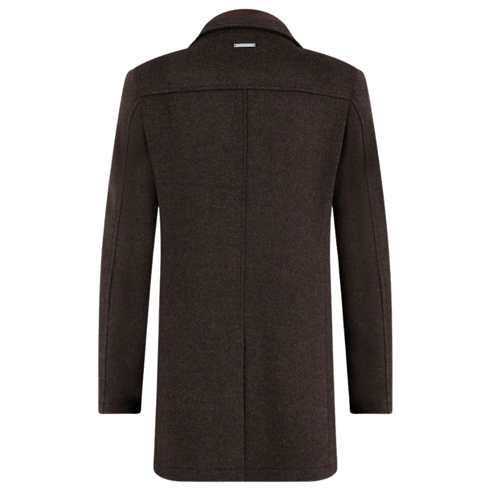 A Fish Named Fred Brown Funnel Neck Coat