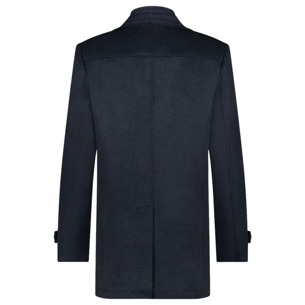 A Fish Named Fred Navy Funnel Neck Coat