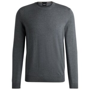 BOSS Dark Grey Logo Embroidered Jumper