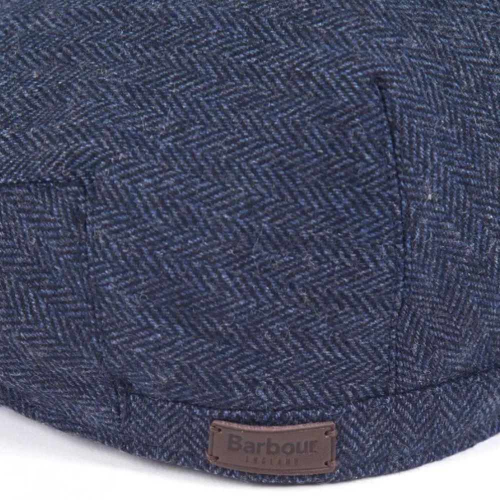 Barbour Navy Barlow Flat Cap