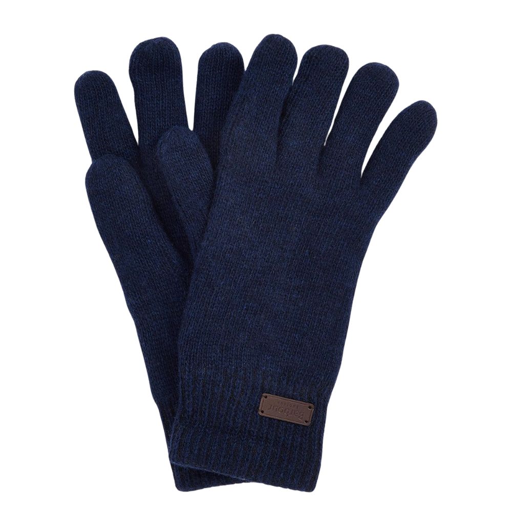 Barbour Navy Beanie & Glove Set