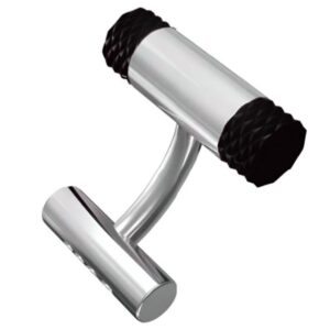 BOSS Textured Black and Silver cufflinks