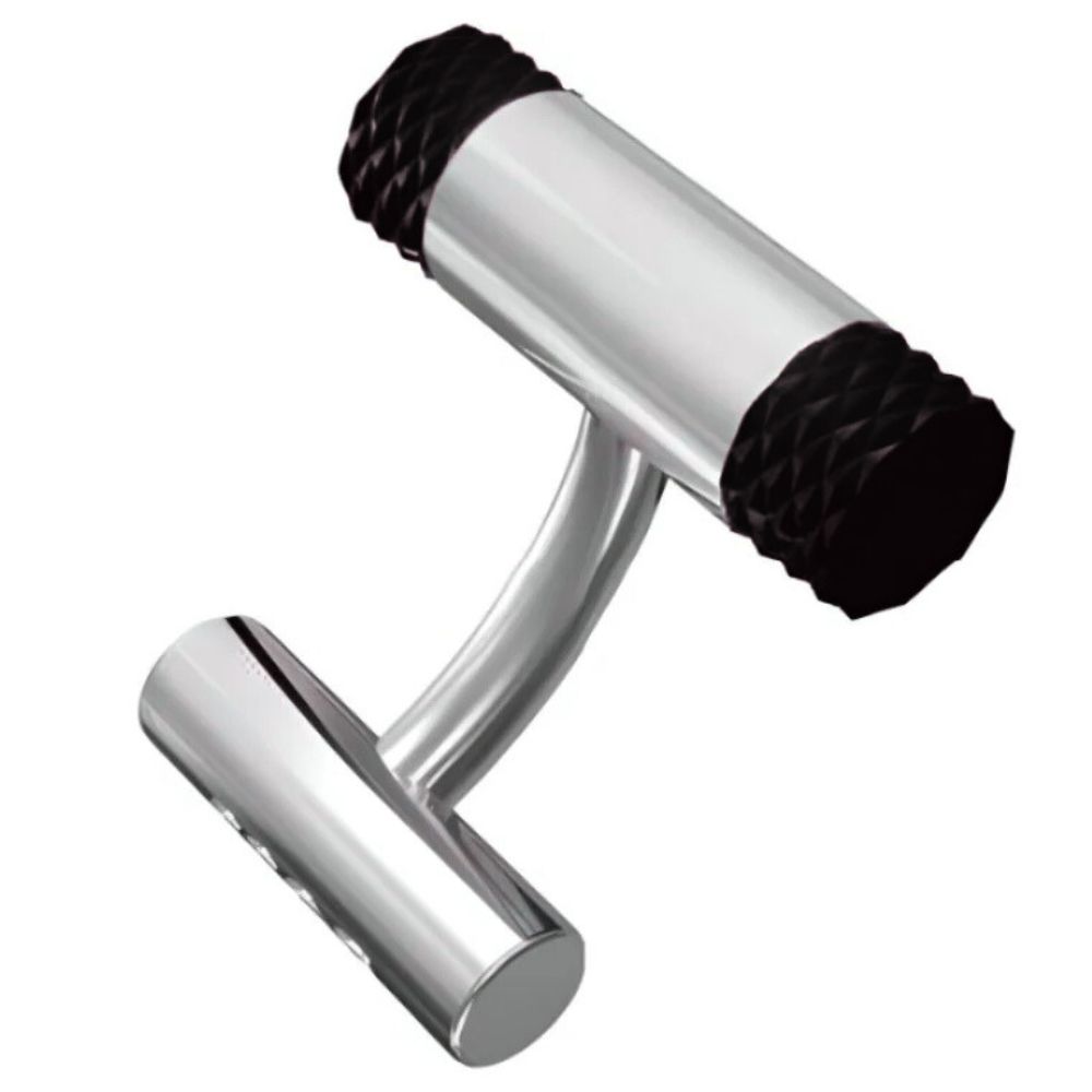 BOSS Textured Black and Silver cufflinks