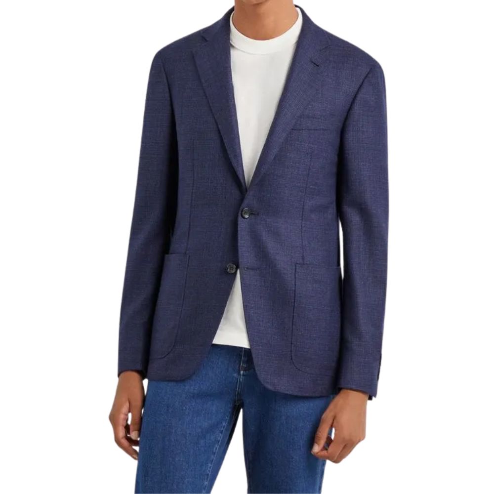 CANALI Pure Wool Blue Modern Fit Jacket
