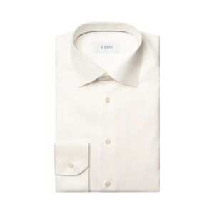 Eton Signature Twill Contemporary Fit Cream Shirt