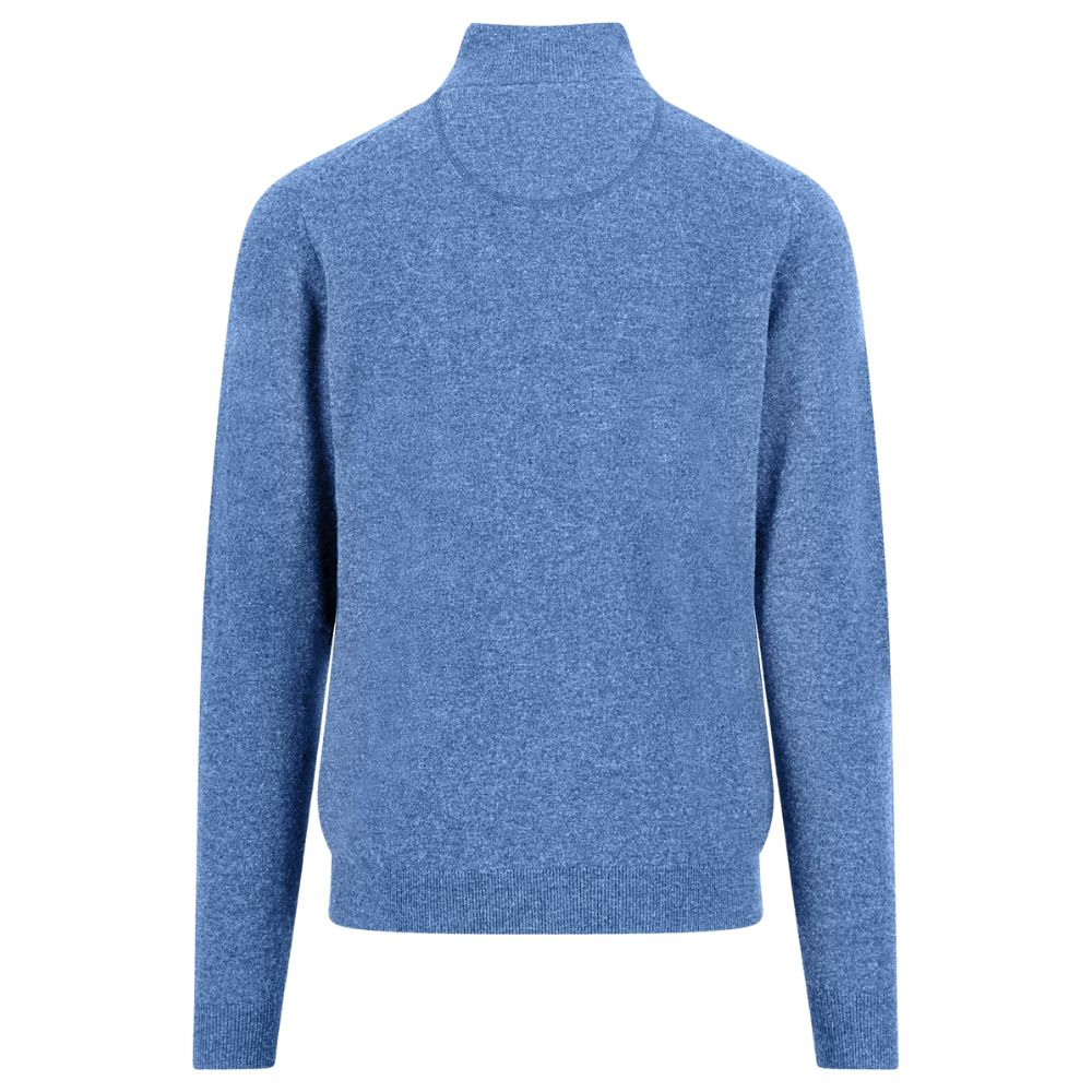 FYNCH-HATTON Light Blue Lambswool Half Zip