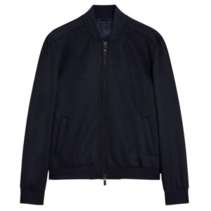 Pal Zileri Navy Full Zip Bomber Jacket