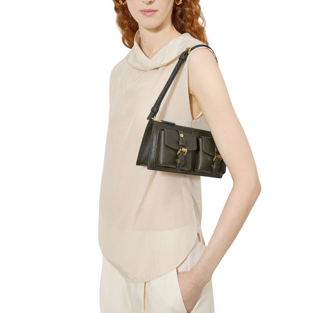 Mulberry Mini Roxanne Shoulder Bag Juniper Green NVT