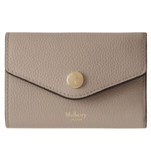 Mulberry Folded Multi-Card Wallet Cashmere Taupe Small Classic Grain