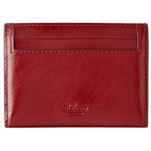 MULBERRY Continental Glossy Lancaster Red Credit Card Slip