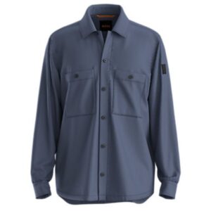 BOSS Blue Cotton Overshirt