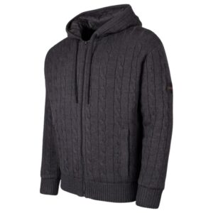 Boss Orange Grey Wool Full Zip Hoodie