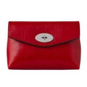 Mulberry Darley Cosmetic Pouch Red Small Classic Grain