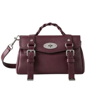 Mulberry Mini Alexa Black Cherry Small Classic Grain
