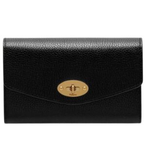 Mulberry Medium Darley Wallet Black Small Classic Grain