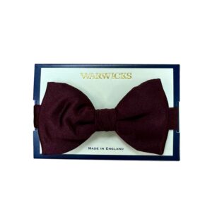 Warwicks Burgundy Silk Bow Tie