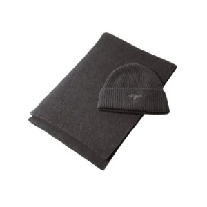 Fynch-Hatton Lambswool Charcoal Beanie and Scarf