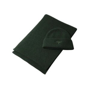 Fynch-Hatton Lambswool Green Beanie and Scarf