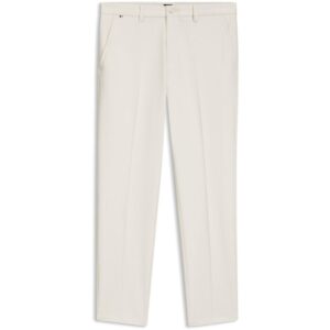 BOSS Tapered Fit Stretch Cotton Cream Trousers