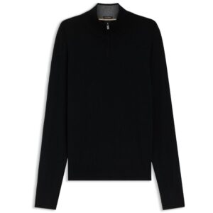 BOSS Hemarlo Cotton Black Half Zip