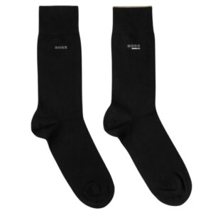 BOSS Two Pack Of Black Socks In A Regular Length