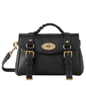 Mulberry Mini Alexa Black Heavy Grain